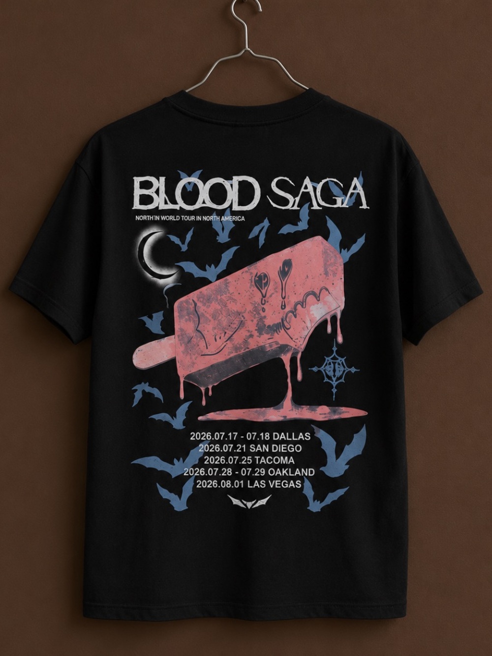 ENHYPEN WORLD TOUR 'BLOOD SAGA' in North America T-shirt Reprint - Picture 3 of 4